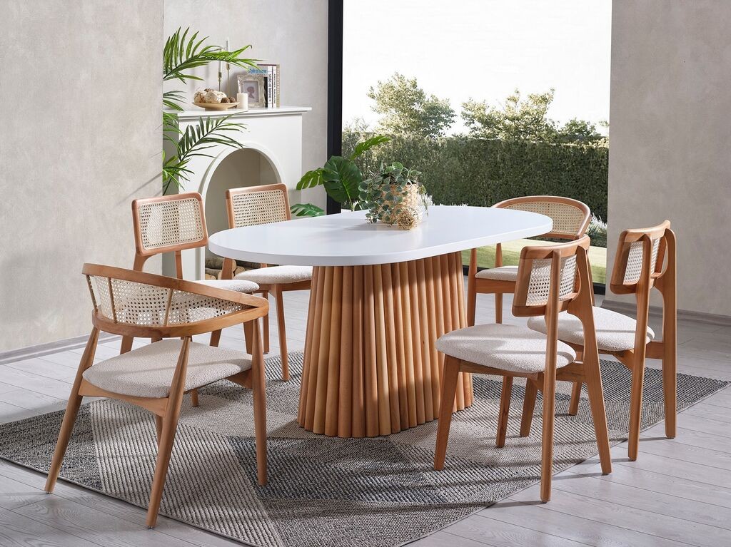 Трпезариска маса Hanah Home Soho, 170x90x75 см, бела