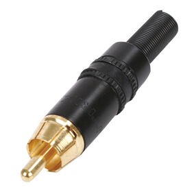 Neutrik RCA приклучок позлатен, црн NTR-NSC373-0