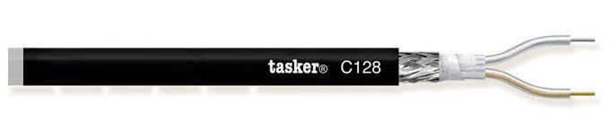 Tasker Микрофонски кабел 2×0.35мм² црн Φ6.3мм 100% Cu 100м TAS-C128