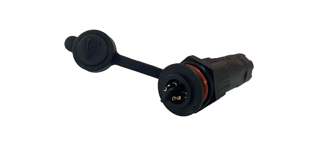 Alfa Electric Водоотпорен конектор IP68 М16 2-полен машки за монтажа + женски за на кабел, M16-2P-IP68