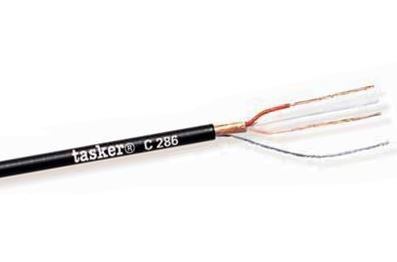 Tasker Микрофонски кабел 2×0.22мм² црн Φ4мм 100% Cu 100м TAS-C286