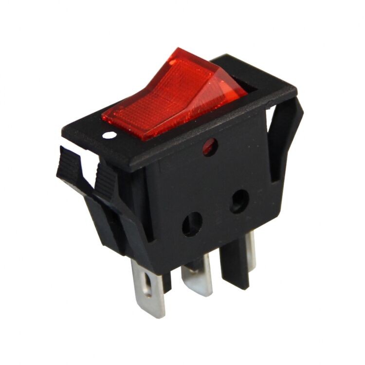 Alfa Electric Прекинувач 0-1 10A 2+1 кон. црвен + SS, 220V 113-8 ПР-14