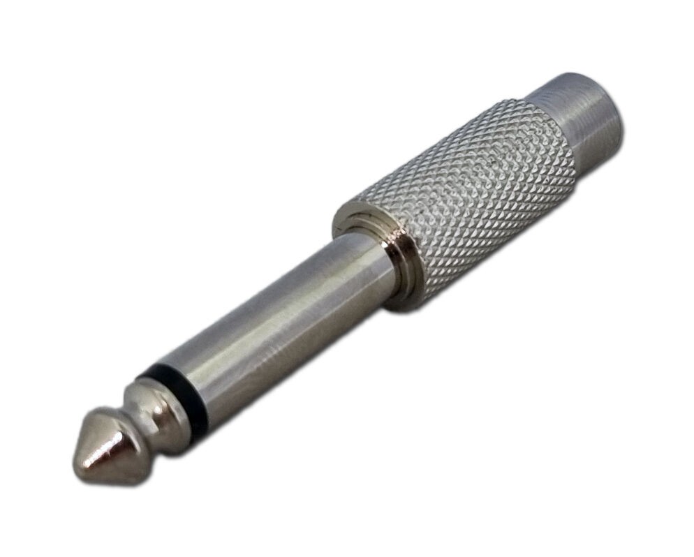 Alfa Electric Метален моно приклучок 6.35мм во RCA сокет – AC-070