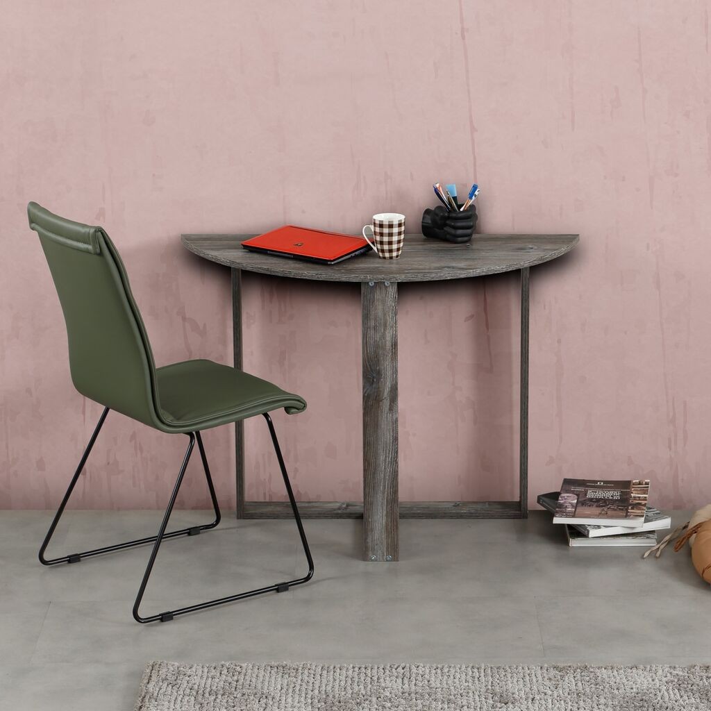 Средно биро Hanah Home, 106x77x45 см, сиво