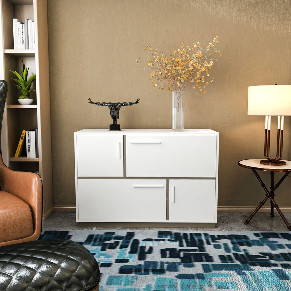 Конзолна маса Hanah Home Mares, 120x81.6x45 см, бела