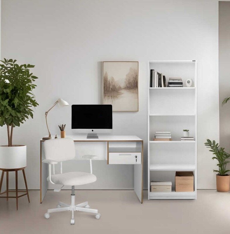 Работна маса Hanah Home Cms-510-Dx-1, 120x75x60 см, бела