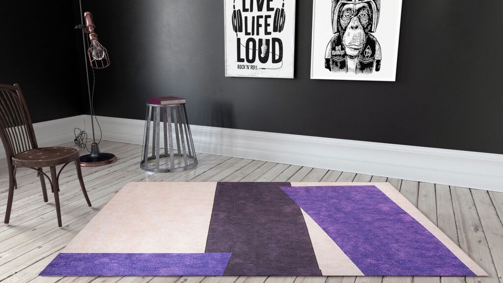 Conceptum Hypnose Carpet Ada Gonul -AL 344, 140x190 cm, крем-виолетова