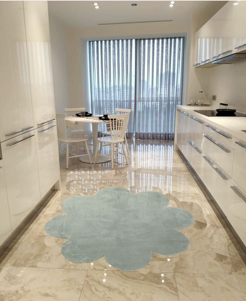 Conceptum Hypnose Carpet Daisy, 80x80 cm, светло сива боја