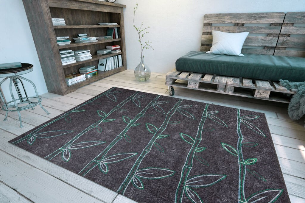 Conceptum Hypnose Carpet Ada Gonul -AL 348, 140x190 cm, Антрацит-зелена