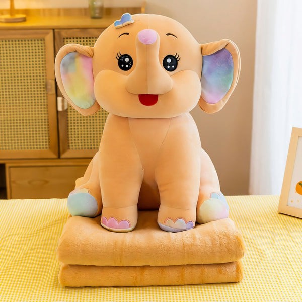 Играчка со ќебе Слонче - кафена боја