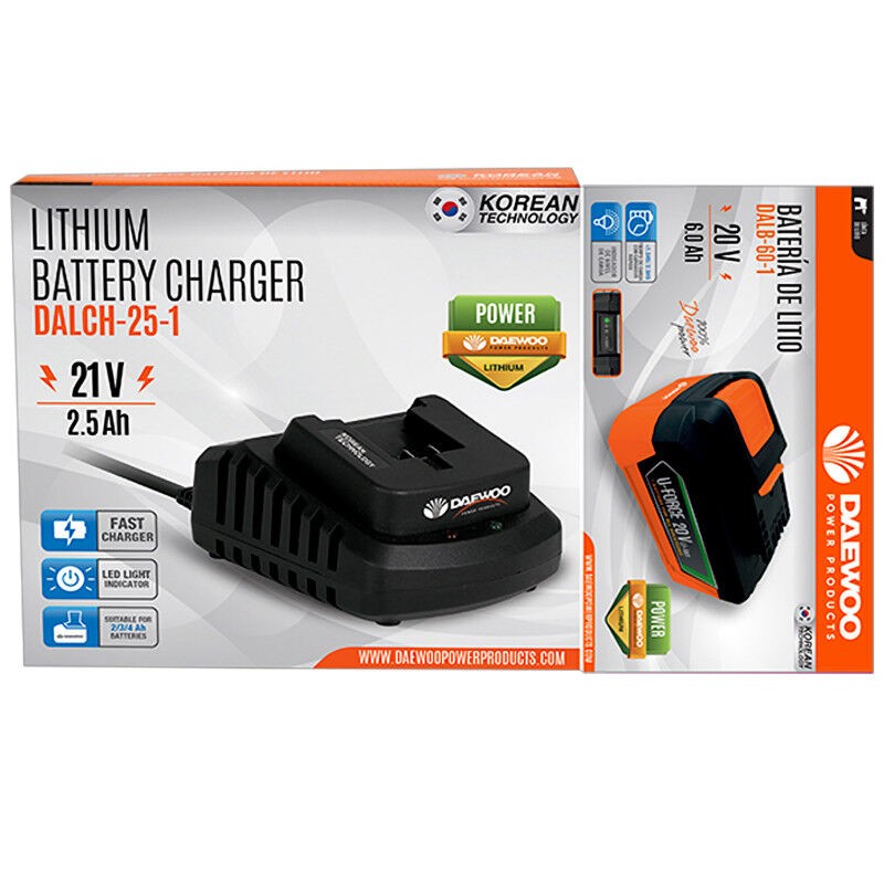 DAEWOO Комплет: Полнач 21V + Батерија 20V 6.0Ah U-Force