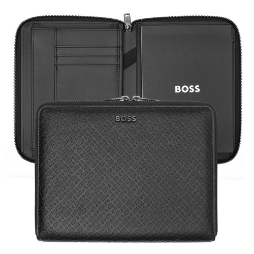 HUGO BOSS Папка, Конференциска, А4, 1Патент, , Monogram, HTA411A, 23*32*2цм, Црна