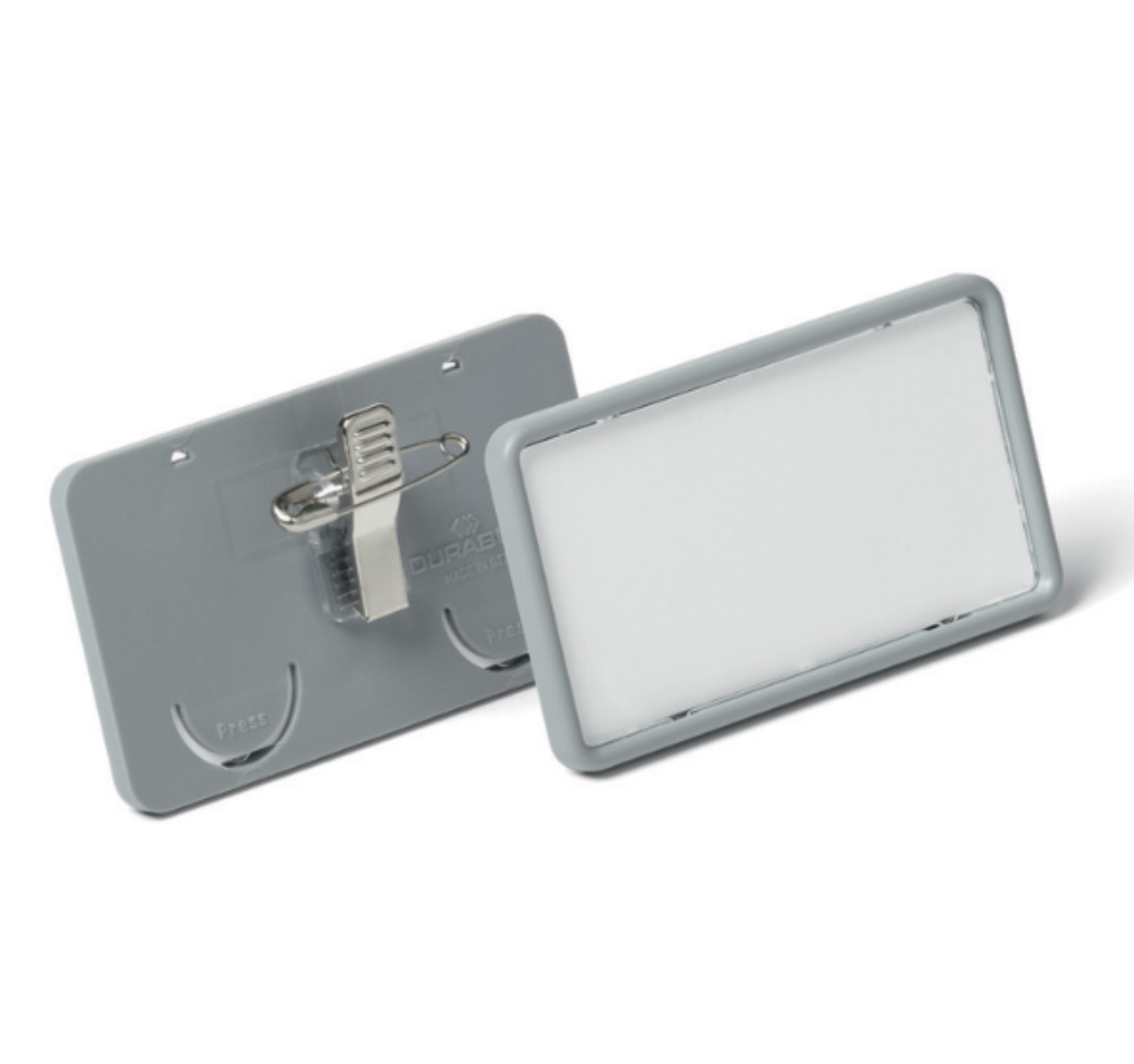 DURABLE Беџ, Игла и штипка со рамка, 40*75мм, , 8130 10, Сива