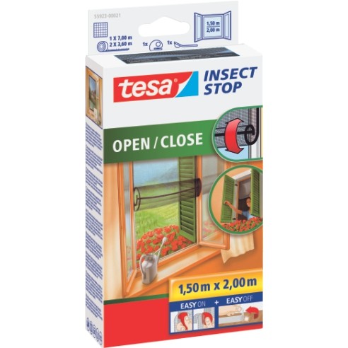 TESA Мрежа, За Прозорци, 1.3*1.5м, Insect Stop, 55033-00021-00, Црна