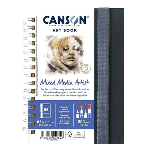 CANSON  XL Блок, Со Спирала, А5,56 листа,300гр, MEDIA ARTST Landscape,31200L006