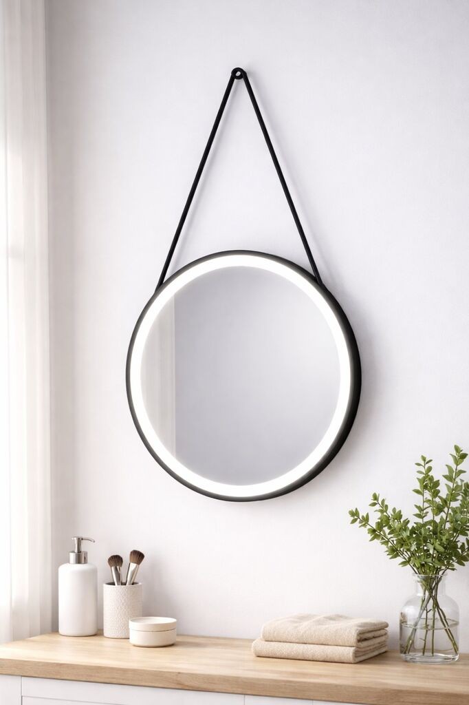 OUTLET ON Луксузно кружно лед огледало