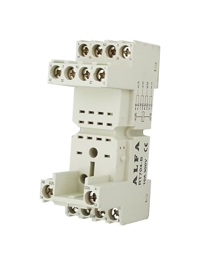 Alfa Electric Подножје за реле, 14 пина, 10A, Alfa – RT704-B