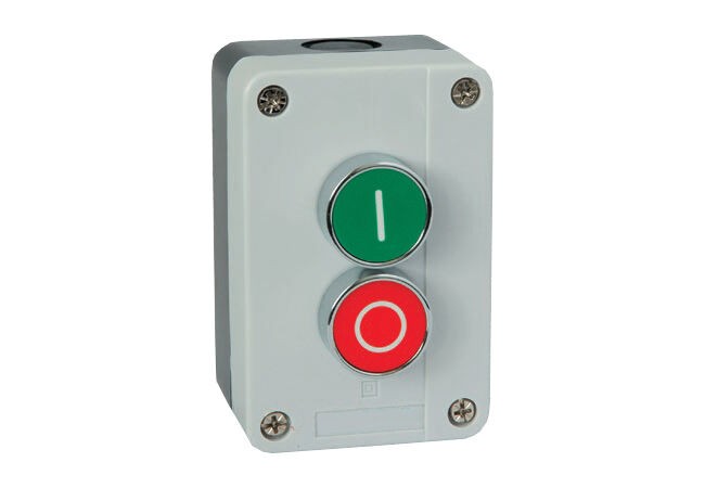 Alfa Electric Тастер во ОГ кутија со 2 тастера, 1НО + 1НЦ, зелен + црвен, ИП44 – B213