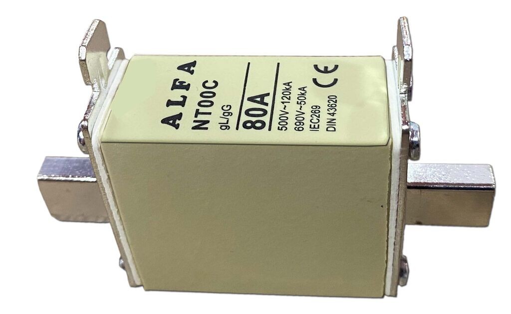 Alfa Electric Ножест осигурач NH00 80A gG 690V 50kA