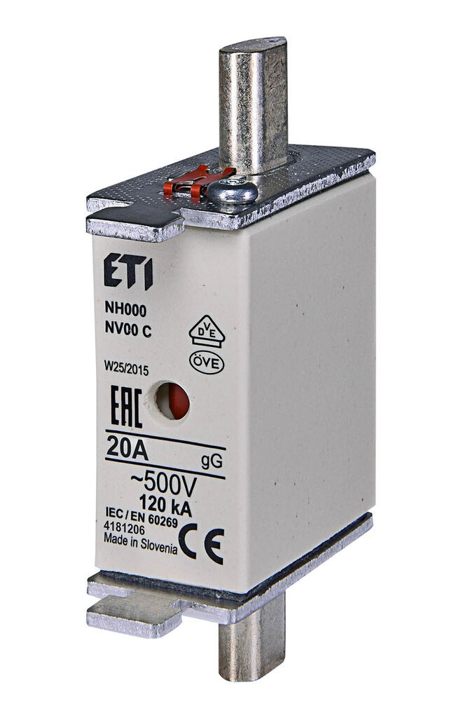 ETI Ножест осигурач NH00 gG 20A