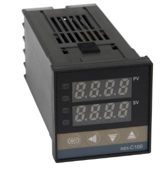 Alfa Electric Терморегулатор К-тип со релеен излез, 48x48mm, 0–400°C – C100