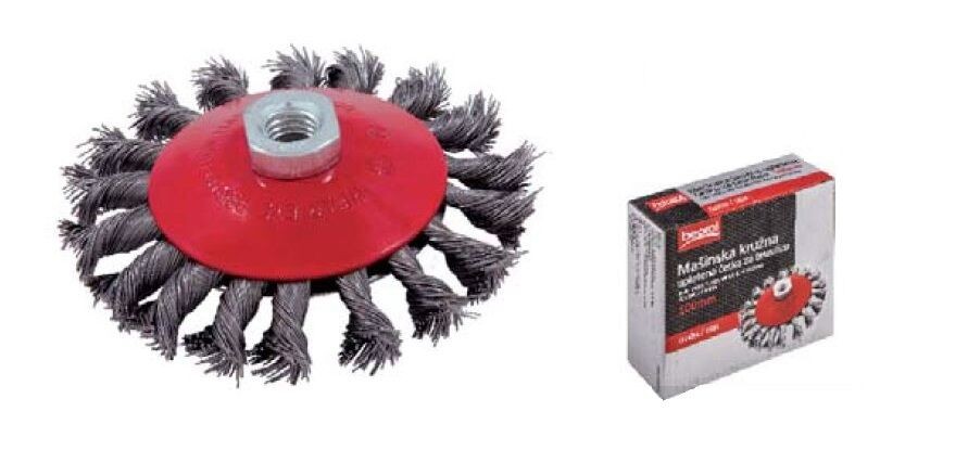 Beorol Челична кружна плетена четка 125mm за брусилица