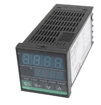 Alfa Electric Терморегулатор К-тип со струјен излез и 1 аларм, 48x48mm, 0–400°C – C100