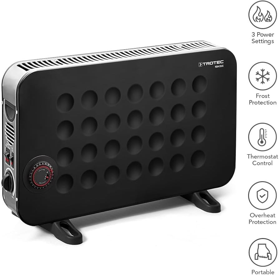 TROTEC Електрична греалка-конвектор -  TCH 25 E - 2kW - црна