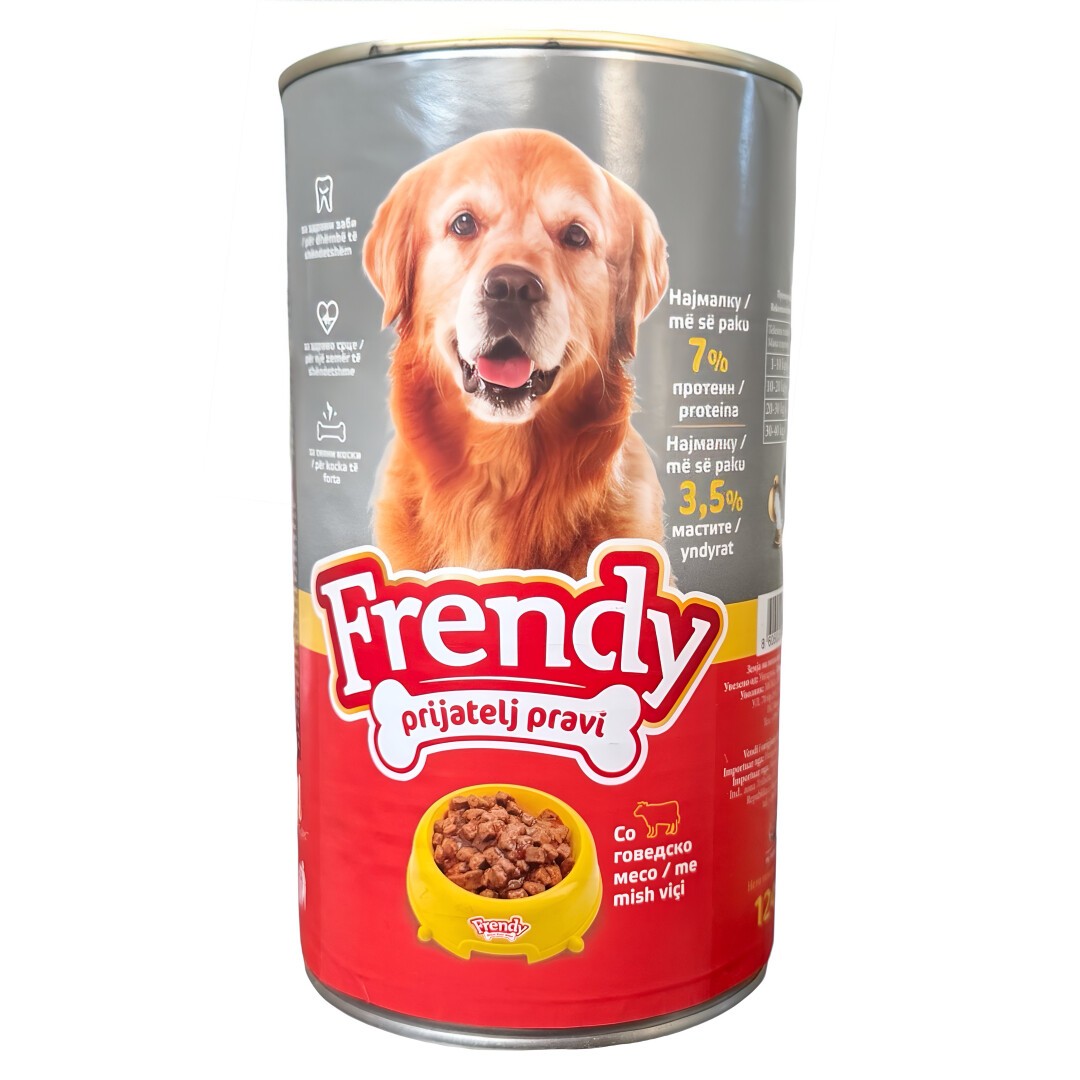 FRENDY Конзерва со Парчиња Телешко [Конзерва 1240гр]