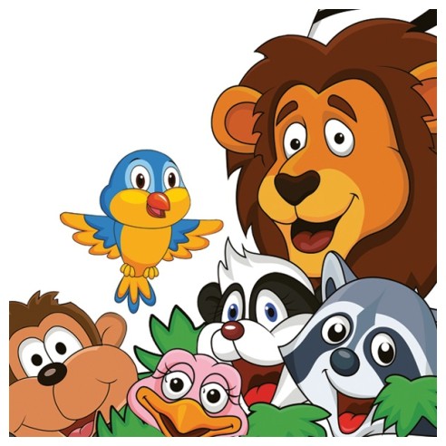 POL-MAK Салфети, 33*33мм, 1/20, Цртани животни, Daisy, SDOG 0172 01