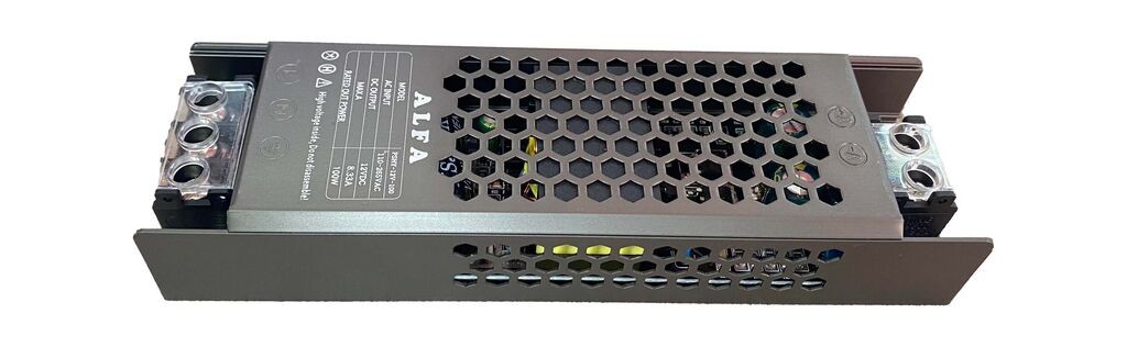 Alfa Electric ЛЕД драјвер 12V 8.33A 100W сиво перфорирано куќиште Alfa Electric