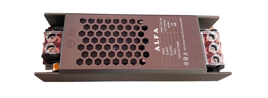 Alfa Electric ЛЕД драјвер 12V 5A 60W сиво перфорирано куќиште Alfa Electric