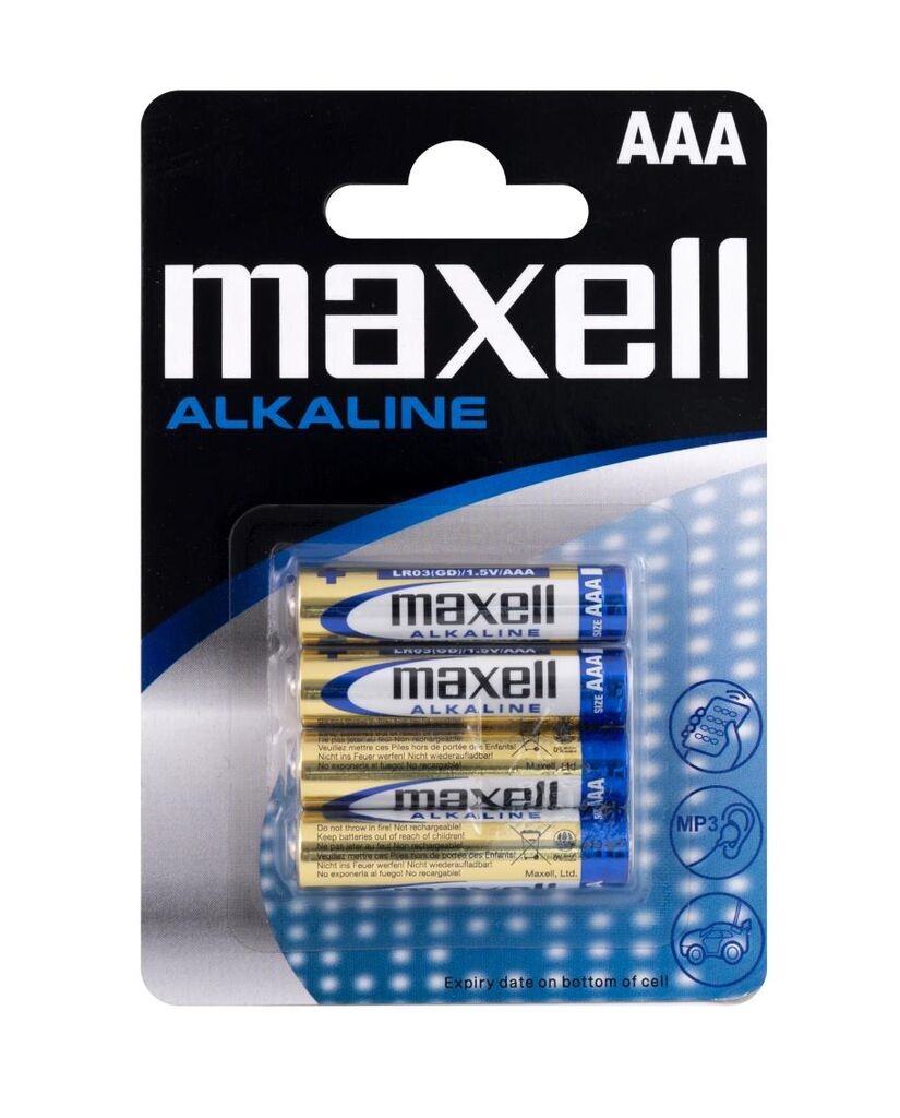 Maxell Алкална батерија AAA 4 парчиња блистер  LR03