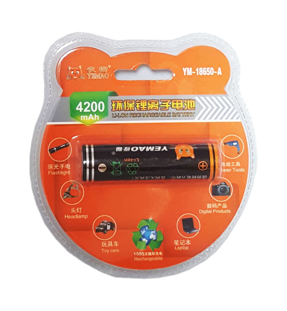 Alfa Electric ЅМ-18650-А, литиумска батерија 3.7V