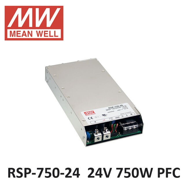 MeanWell Индустриско напојување 24V 31A со вентилатор  RSP-750-24