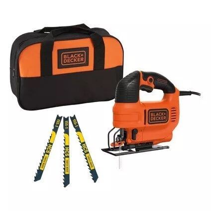 BLACK+DECKER Убодна пила со регулација и наклон 520W, 3 ножеви, торба KS701PE3S-JS