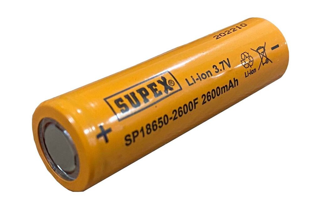 Alfa Electric Литиумска батерија 18650 3.7V 2600mAh 10A  SUPEX-18650-2600F