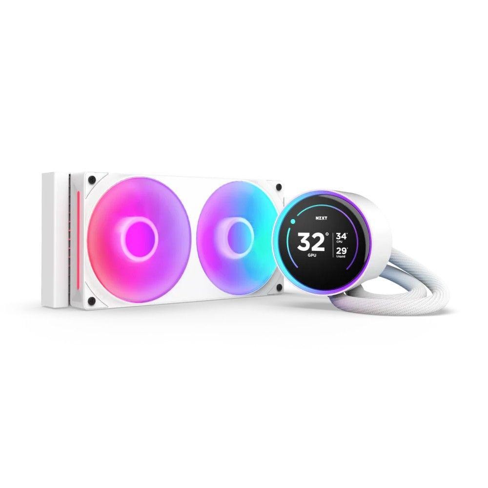 NZXT ладилник за процесор RL-KR24E-W2 Kraken Elite 240 RGB V2 со водно ладење, бело