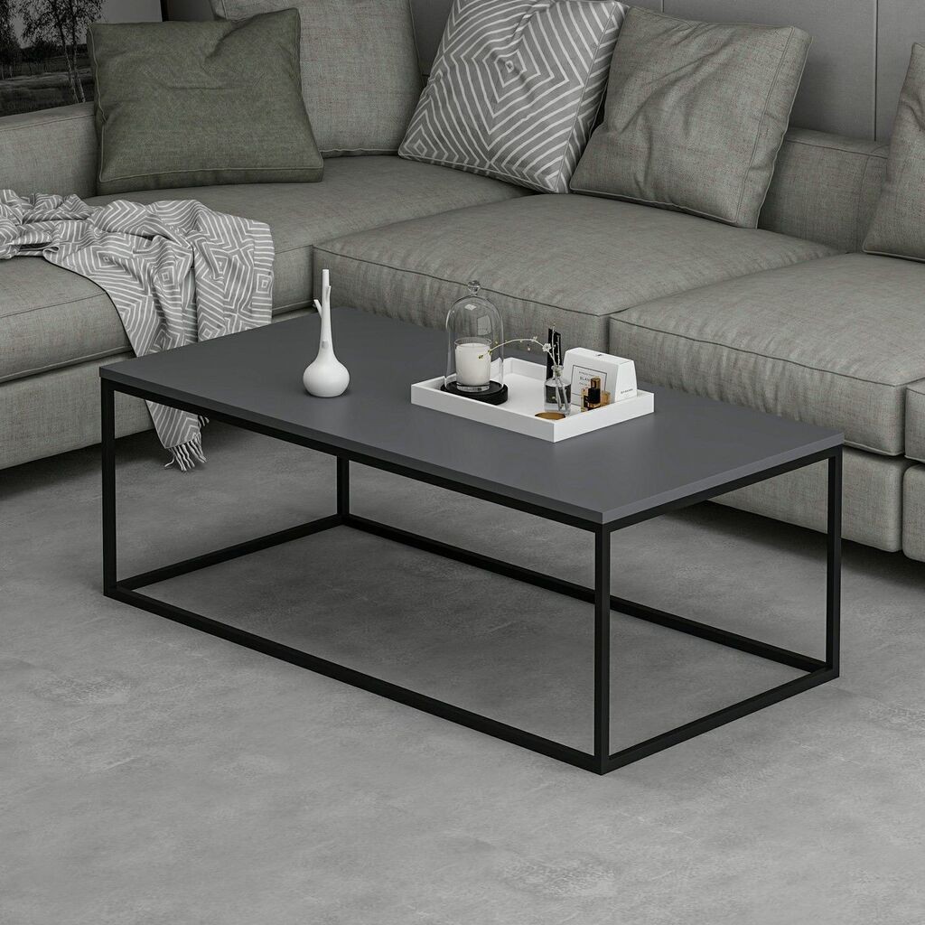 Маса Hanah Home Club Тигар, 120x42x60 см, Антрацит