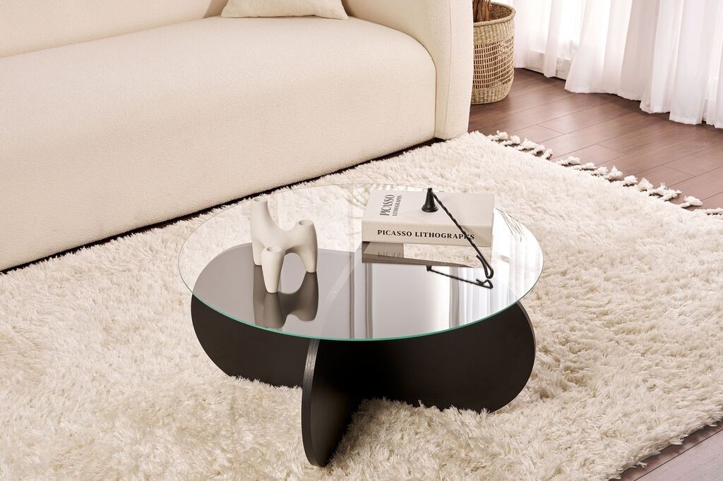 Hanah Home Клуб маса Aeris, 75x35x75 см, црна и сива