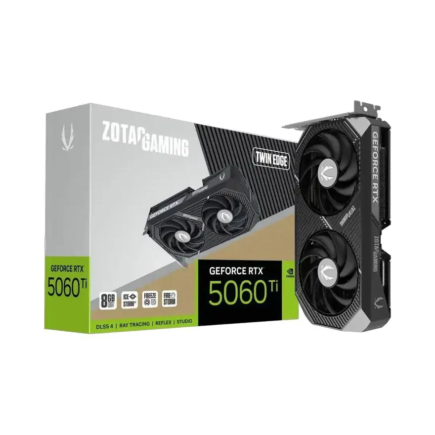 Графичка картичка Zotac GAMING GeForce RTX, 5060 Ti Twin Edge, 8GB, DDR7, 128 бита, 3xDP/HDMI