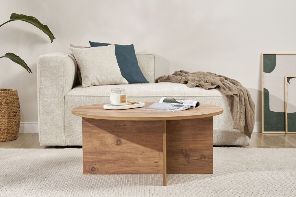 Маса Hanah Home Club Soleil, 90x40x90 см, кафеава