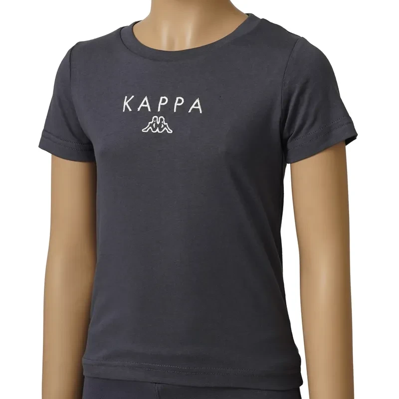 Маица Kappa за момчиња со лого Sammo, темно сива