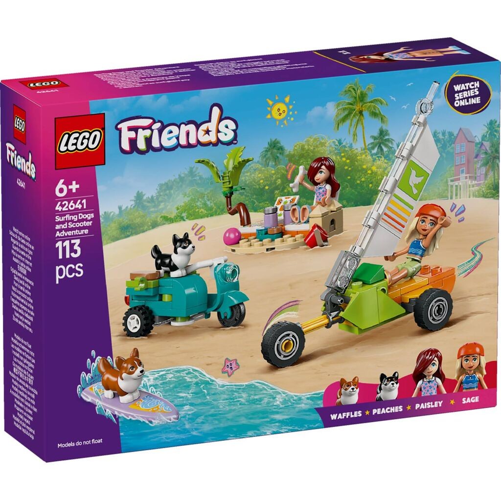 LEGO Friends Сурфачка авантура со кучиња и скутер 42641