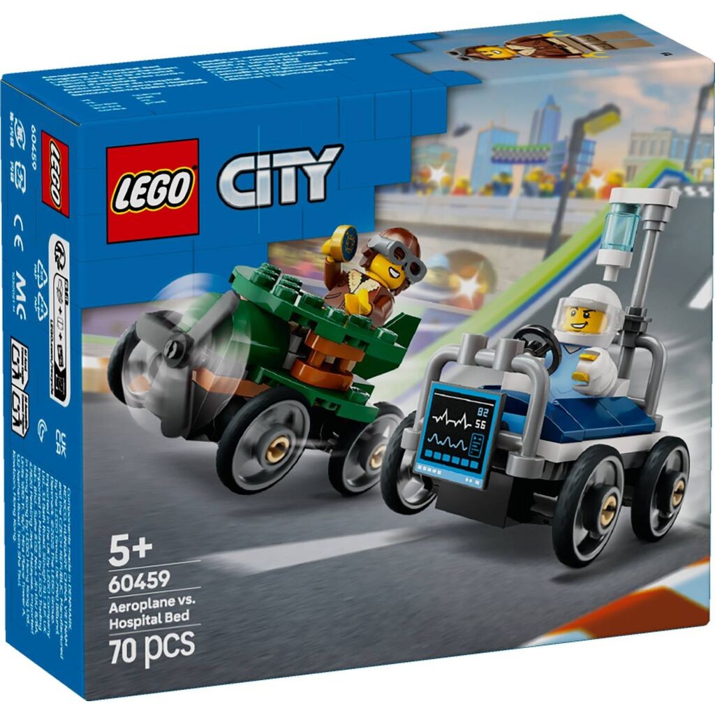 LEGO City Авион наспроти Возило со Болнички Кревет 60459