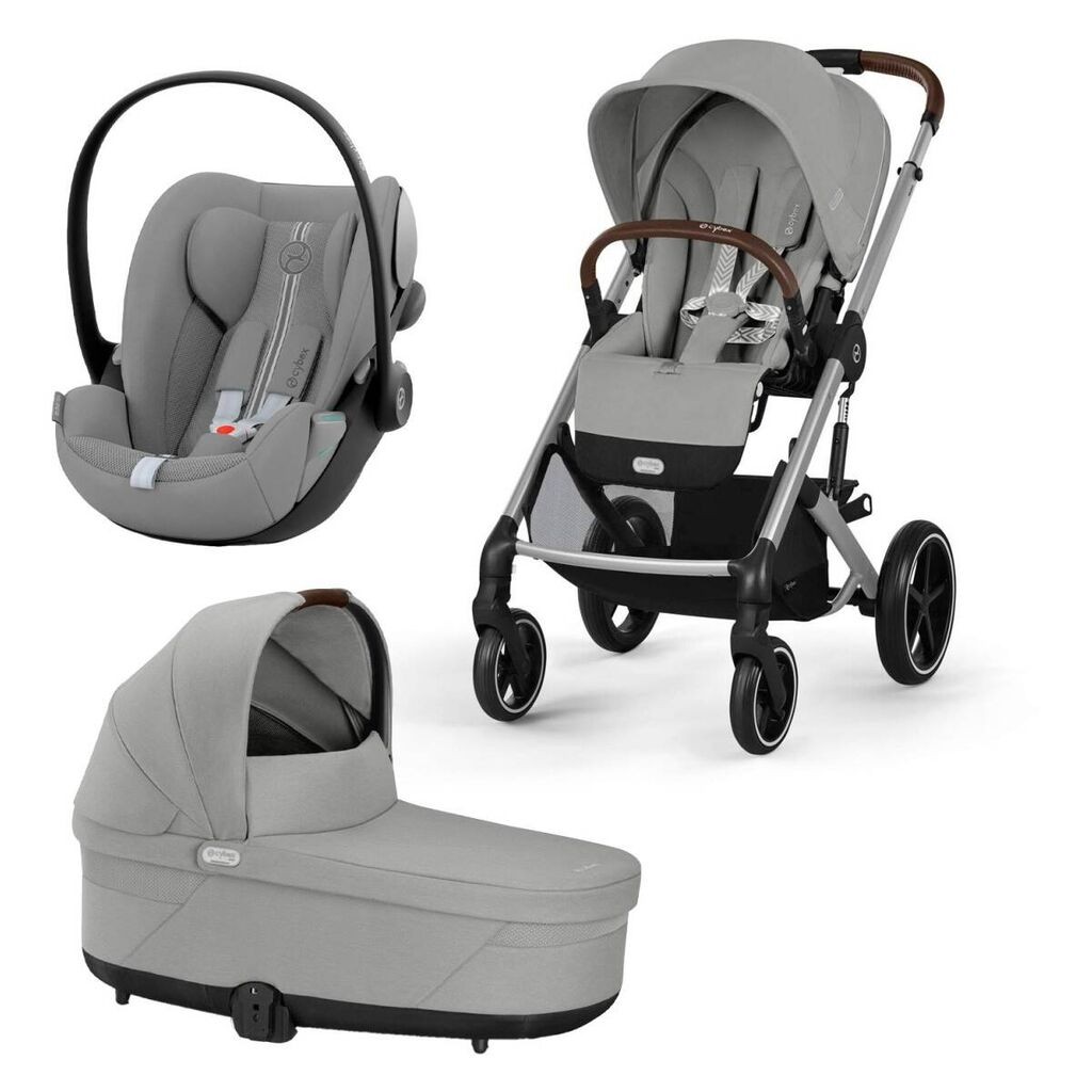 Cybex Количка 3во1 Balios bundle S set stone сива