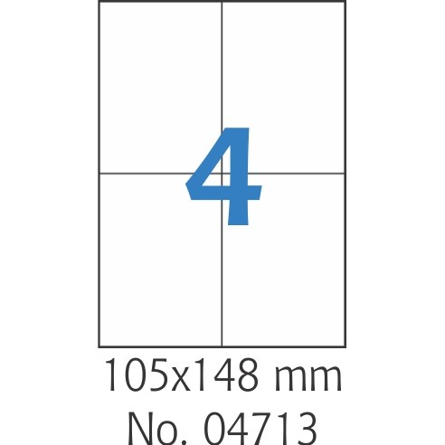APLI Етикети 04713 А4/100 105*148 Мулти 3