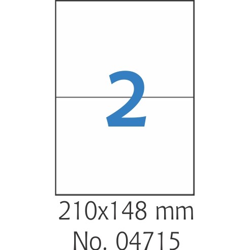 APLI Етикети 04715 А5/100 210*148 Мулти 3