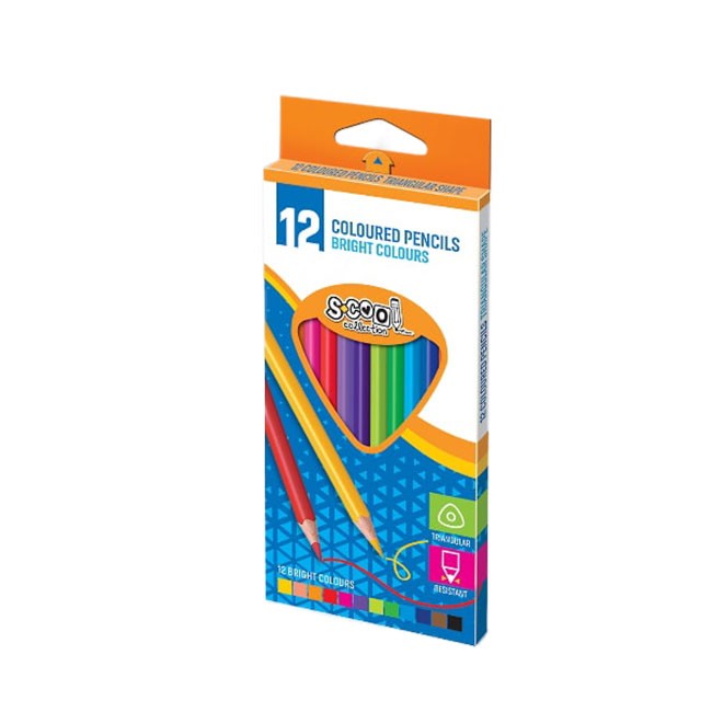 S-cool Комплет дрвени боички SC003, 12 парчиња