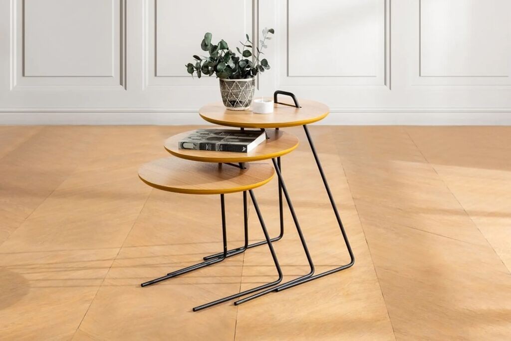 Комплет масички за кафе Hanah Home Metis, 3 парчиња, кафеава